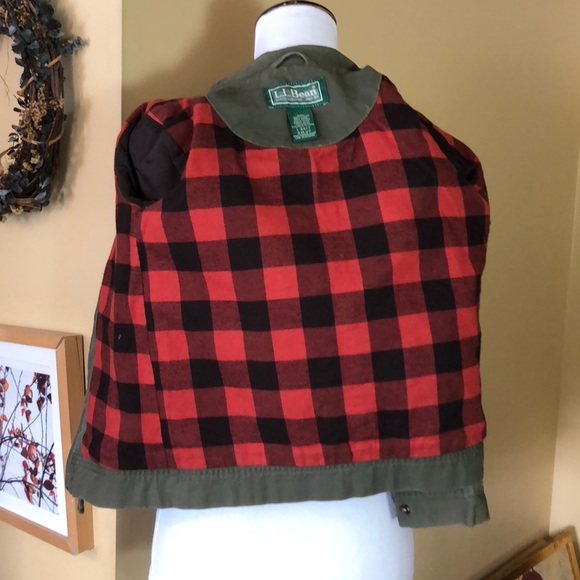 ❌sold❌ Vtg  LL Bean size L 6x/7 Cotton Army Jacket classic rugged preppy - Picture 7 of 13